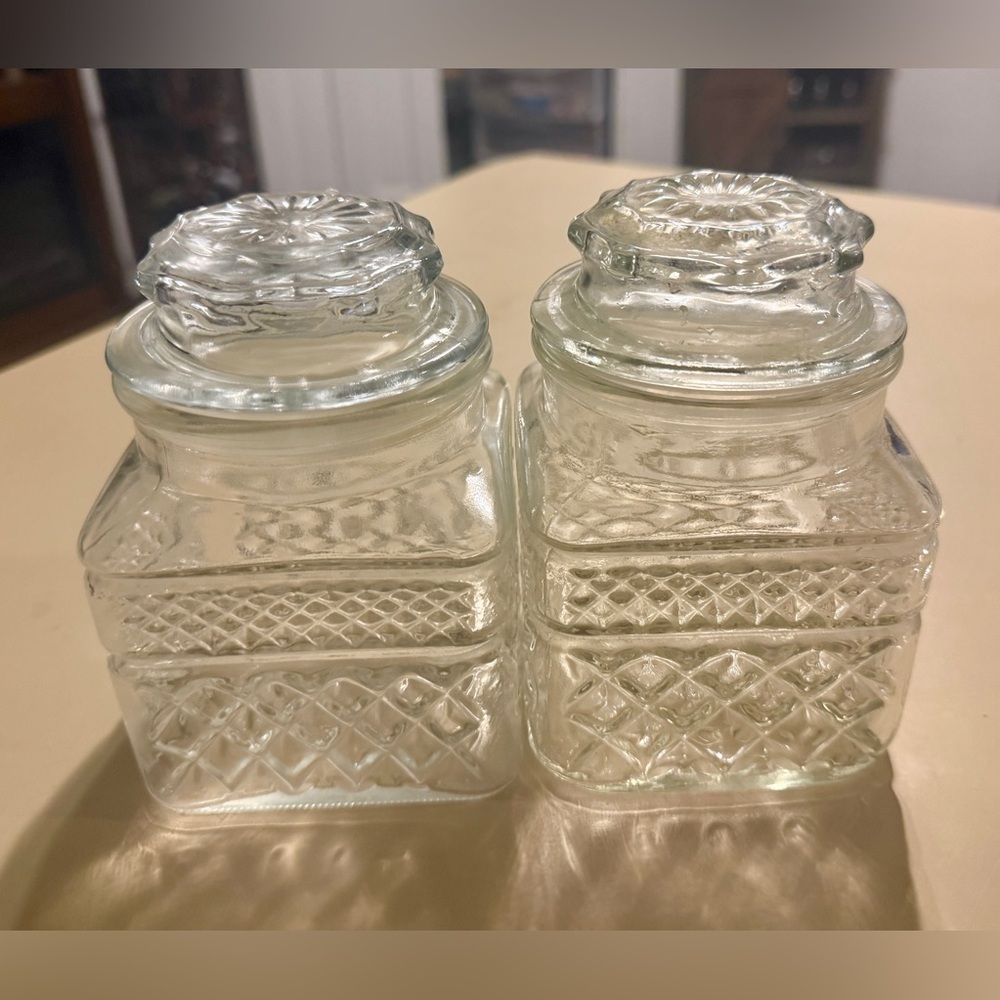 Vintage Anchor Hocking Clear Glass Jars